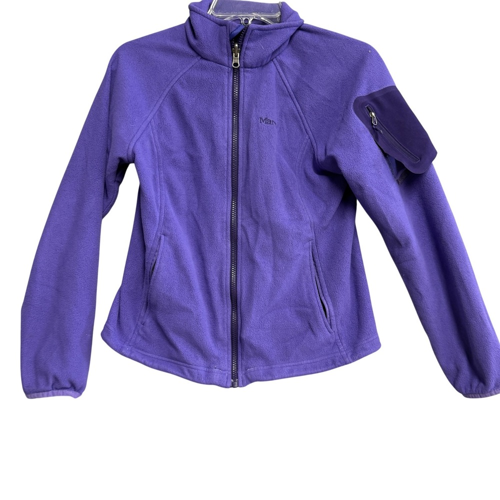 Marmot Jacket Womens Small Purple Fleece Full Zip Sleeve Pocket Outdoor Hiking